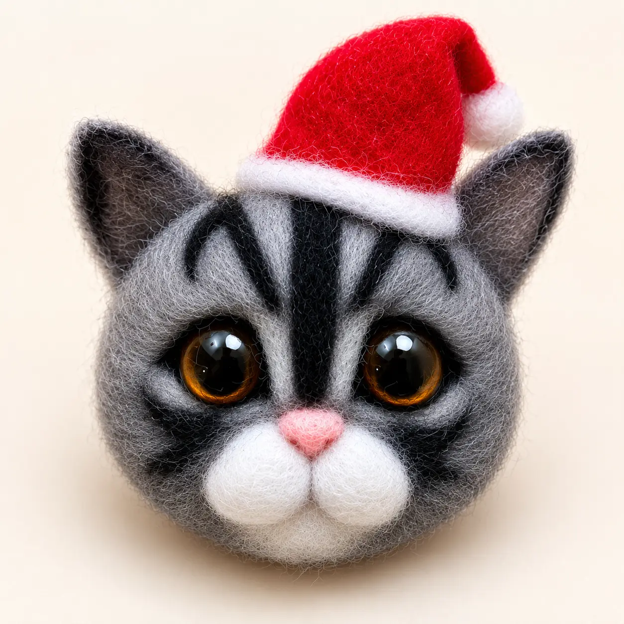 Gatinho Noel de feltro